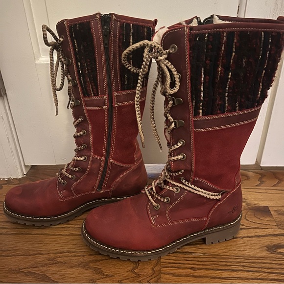 Bos & Co Shoes - Bos & Co insulated boots, “Holland” red leather suede size 7.5 (38)